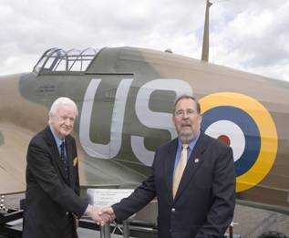 Tom Neil and Arthur Moreton, after unveiling of commemorative plaque